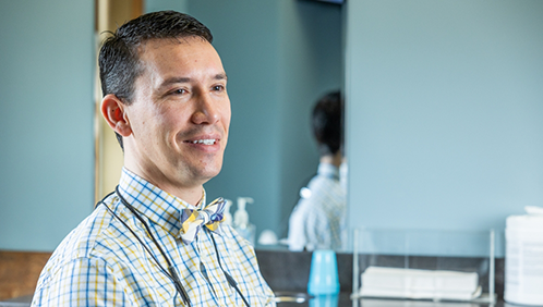 Doctor Parry talking to someone out of frame