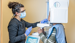 Dental patient getting a scan of their teeth