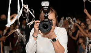 Woman taking a photo